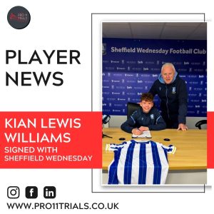 Kian Lewis-Williams signs for Sheffield Wednesday