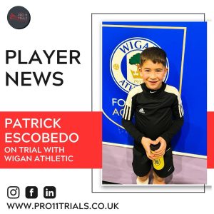 Patrick Escobedo on trial with Wigan Athletic Pre-Academy